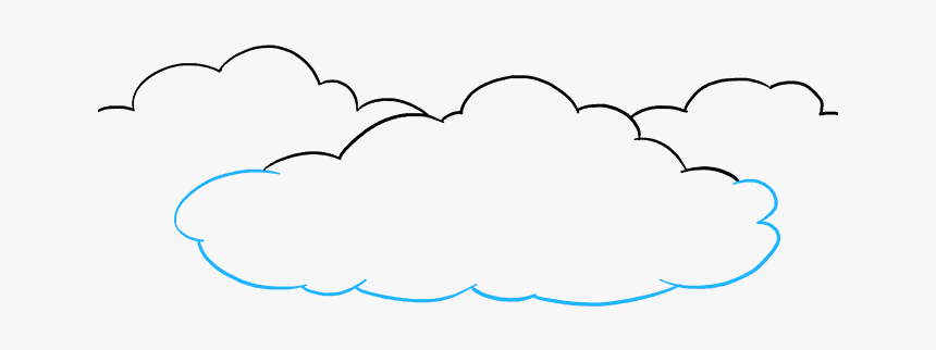 How To Draw Lightning - Draw Overlapping Clouds