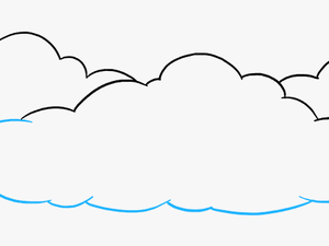 How To Draw Lightning - Draw Overlapping Clouds