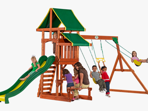 Wooden Playground Swing Set