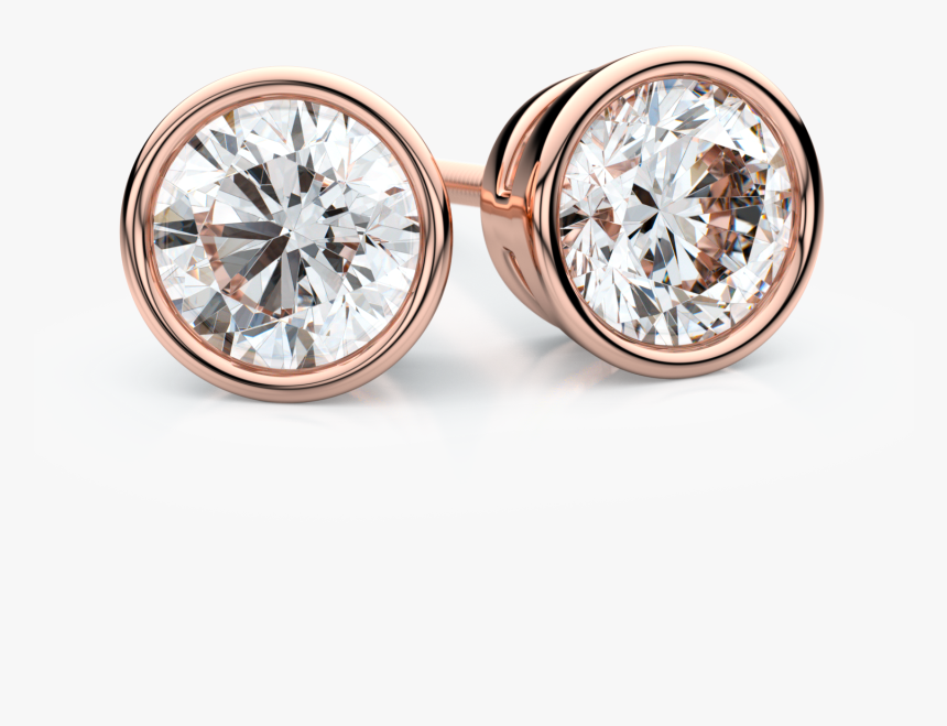 Earrings - Fine Bezel Set Diamond Earrings