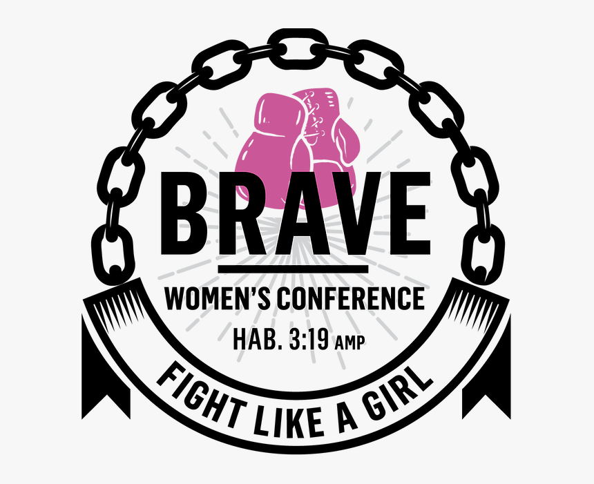 Wof180718 Brave Fight Like A Girl Logo - Silhouette Circle Chain Vector