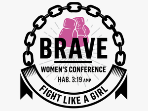Wof180718 Brave Fight Like A Girl Logo - Silhouette Circle Chain Vector