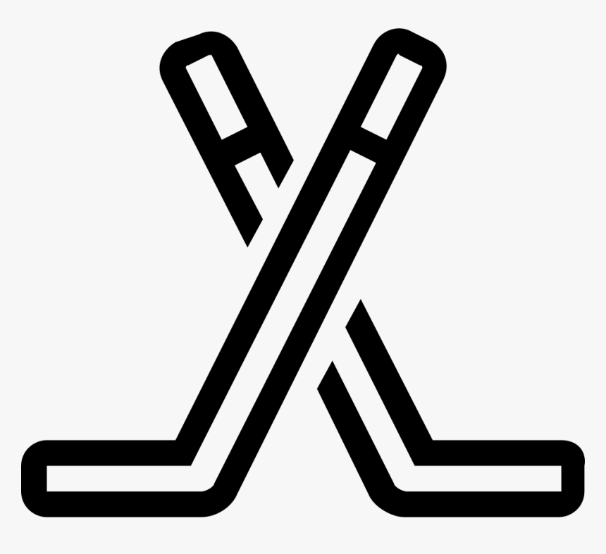 Two Hockey Sticks Outline