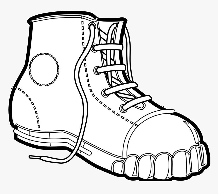 Clipart Black And White Boot
