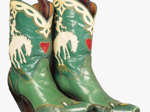 Cowboy Boot Png High-quality Image - Green Vintage Cowboy Boots