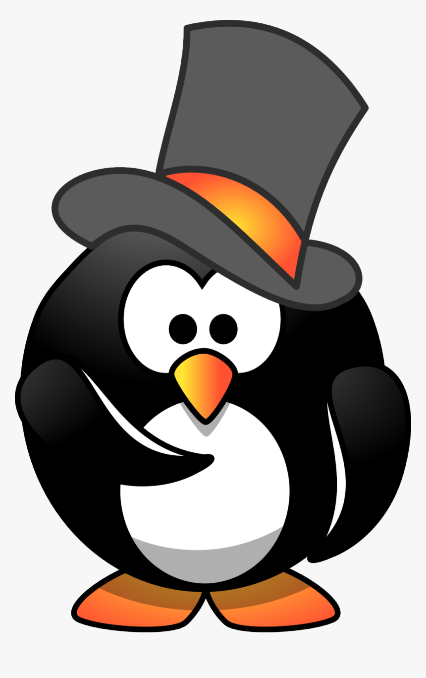 Top Hat Clipart Small - Penguin 