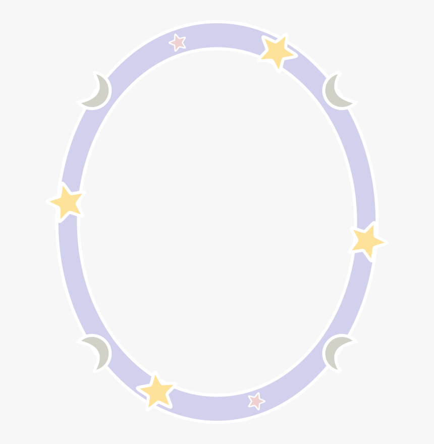 Starry Night Frame - Star Moon Frame Png
