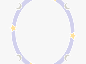 Starry Night Frame - Star Moon Frame Png