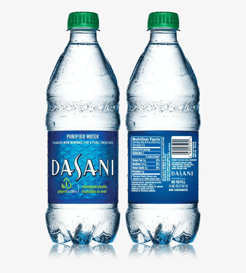 Dasani Water Bottle Size