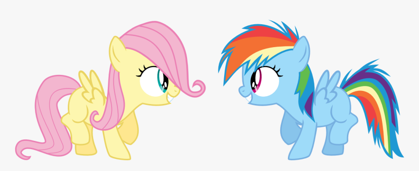 Filly Fluttershy And Rainbow Dash