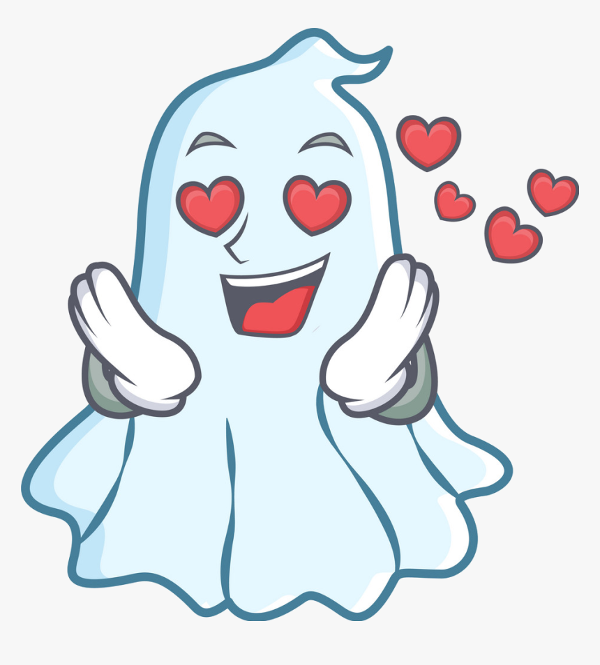 Halloween Fond D Écran Entitled Cute Ghost In L Amour - Cute Cartoon Ghost