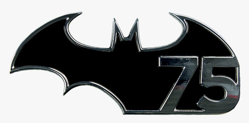 Batman 75th Anniversary Logo Black And Chrome Premium - Emblem