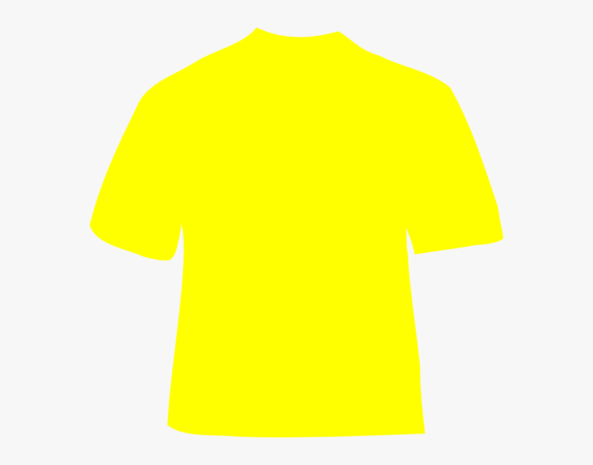 T Hoodie Clip Art - Plain Yellow T Shirt Back