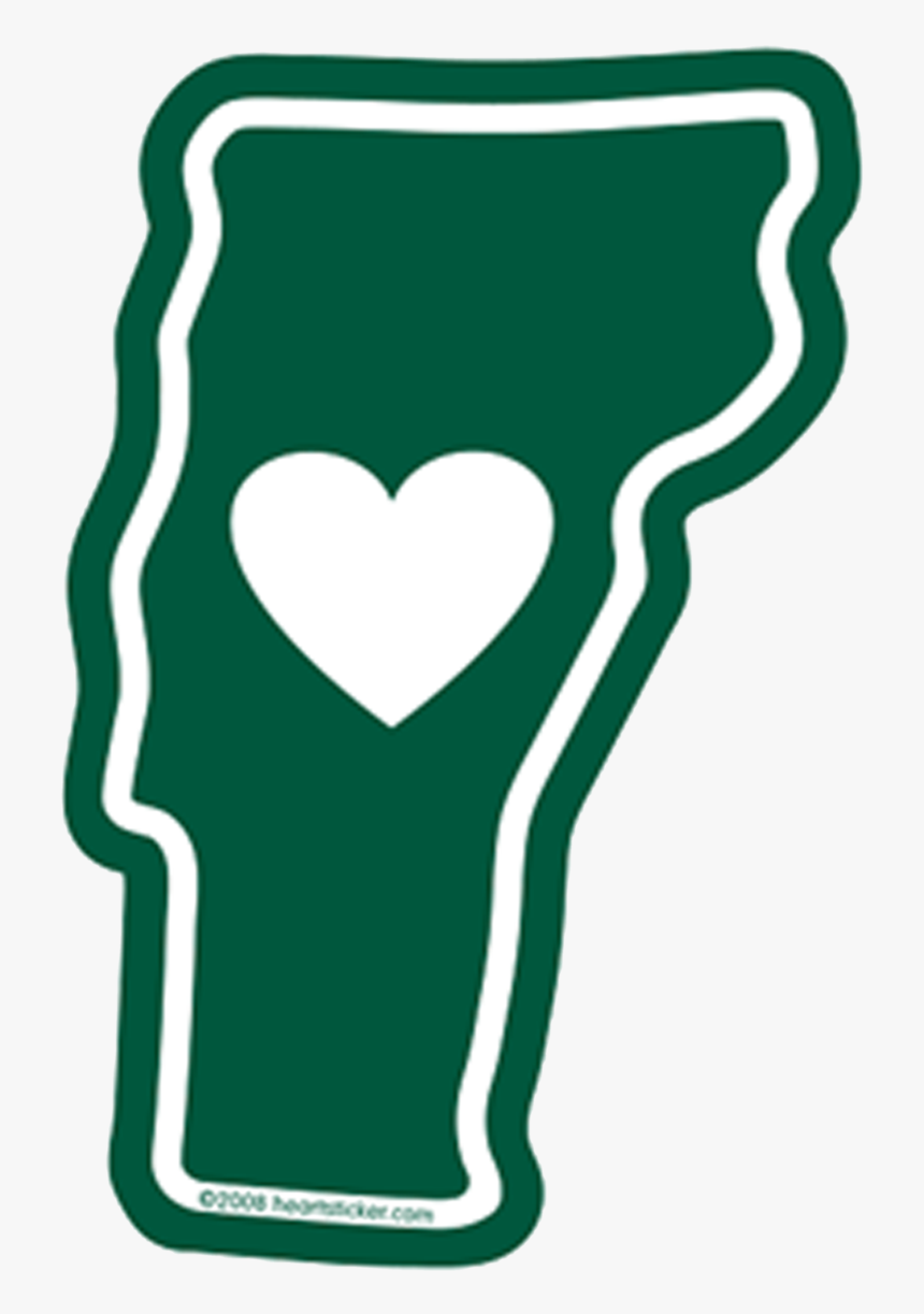 Vt Heart In Vermont Sticker - Ve