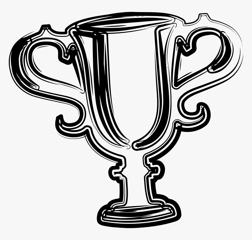 Sketched Trophy - Awards Cup Line Art