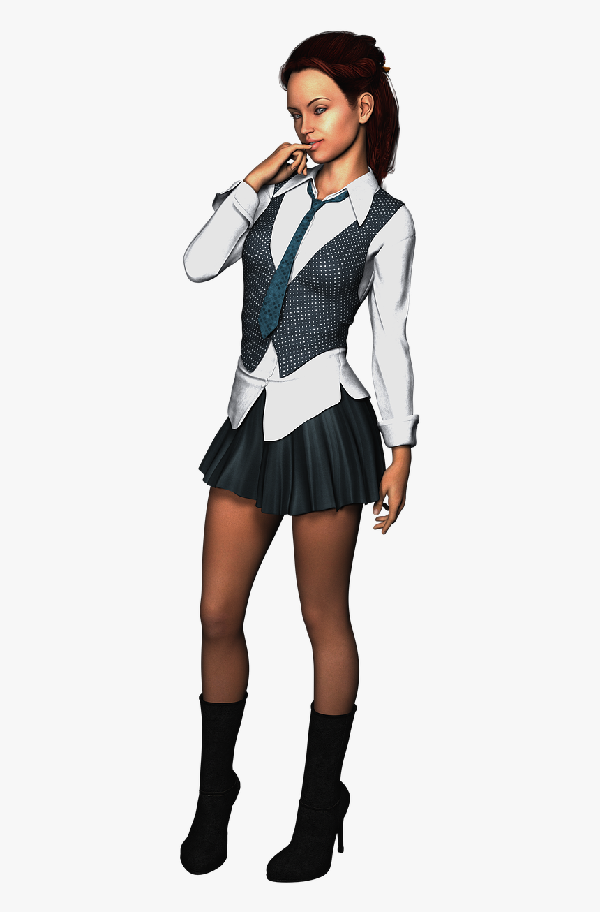 Woman In School Uniform