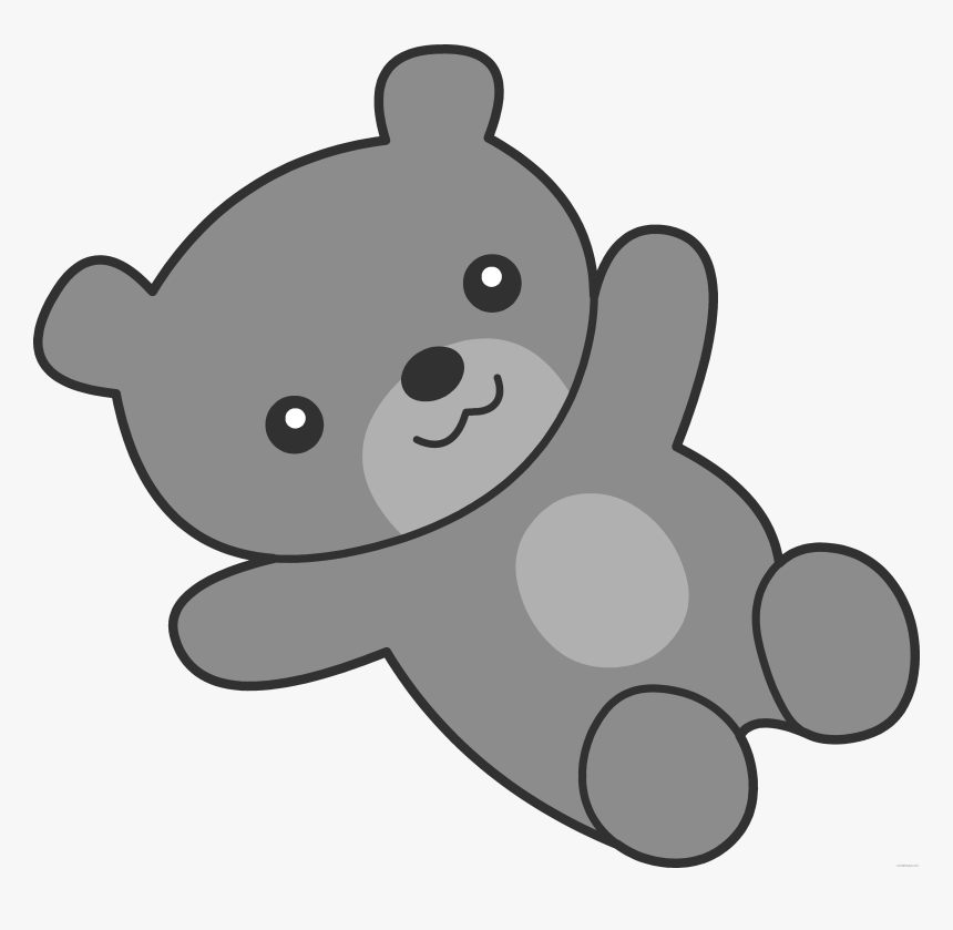 Cute Bear Animal Free Black White Clipart Images Clipartblack - Blue Teddy Bear Cartoon
