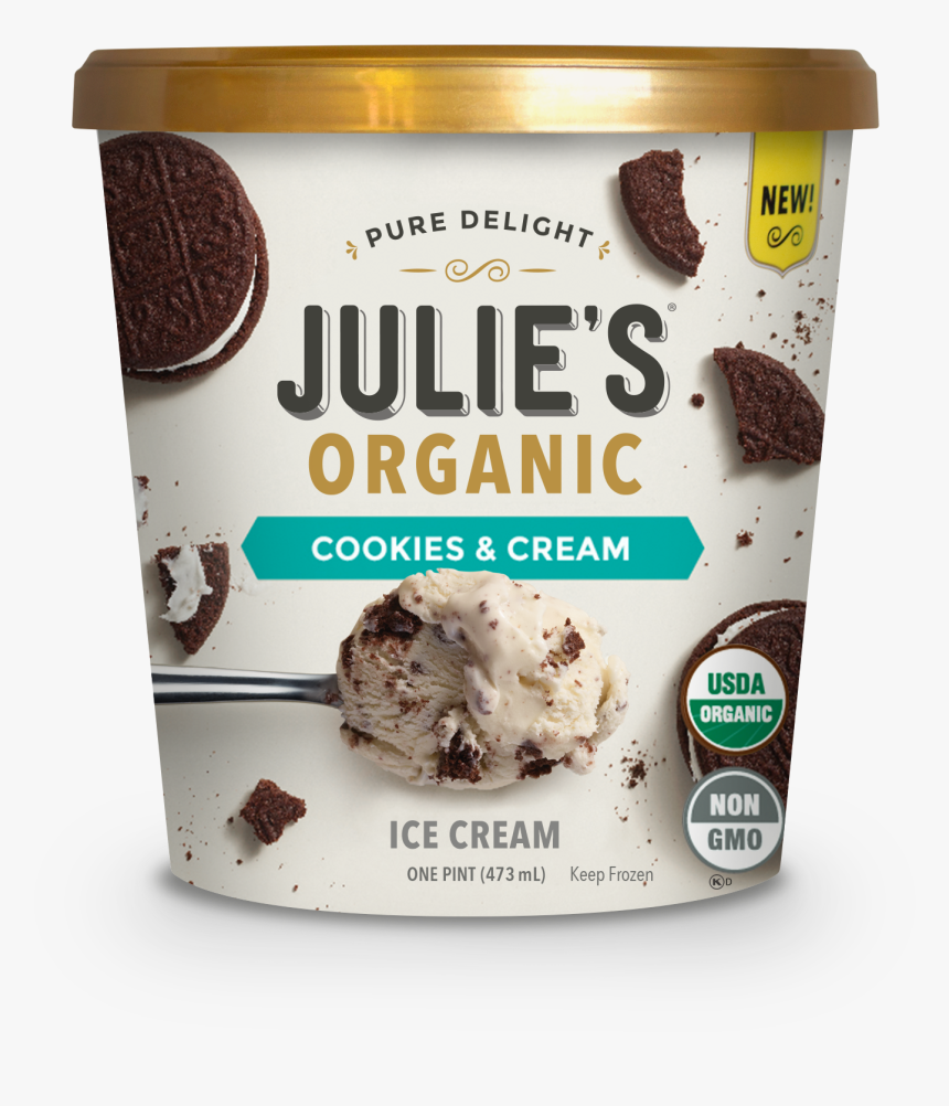 Transparent Cookies And Cream Png - Julie-s Organic Ice Cream