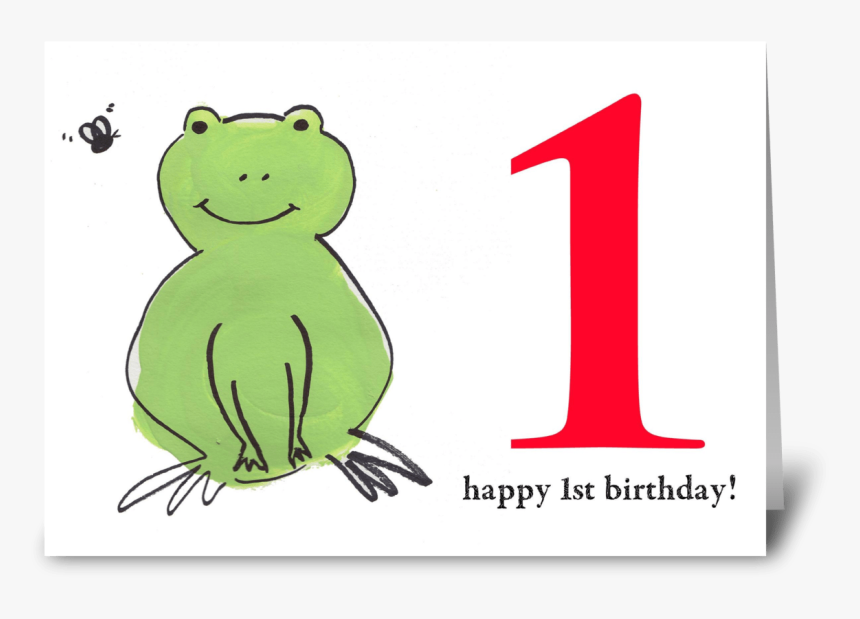 Frog Happy First Birthday Greeting Card - True Frog
