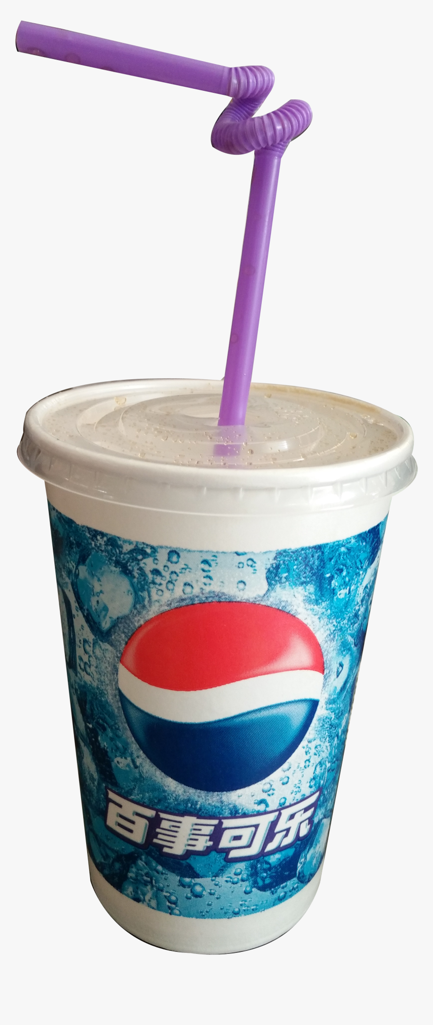 Pepsi With Straw Png