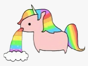Transparent Unicorn Png Tumblr - Rainbow Cute Unicorn