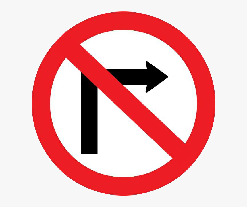 No Right Turn Tha B-9 - Road Sig