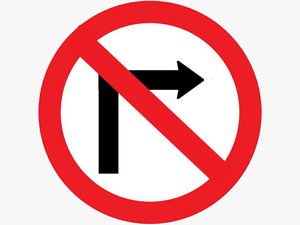 No Right Turn Tha B-9 - Road Sign Do Not Turn Right