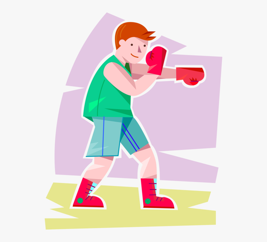 Vector Illustration Of Primary Or Elementary School - Boxing Clip Art
