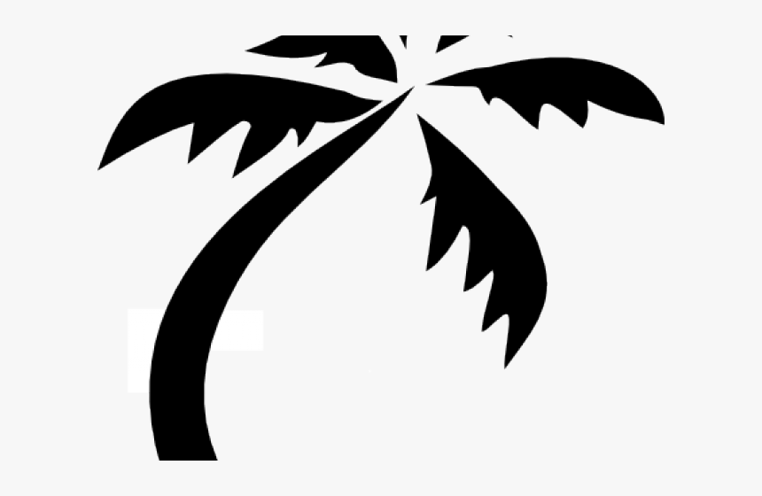 Palm Tree Clipart Black And Whit