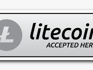 Litecoin Accepted Here Button Png Images - Litecoin Accepted Here
