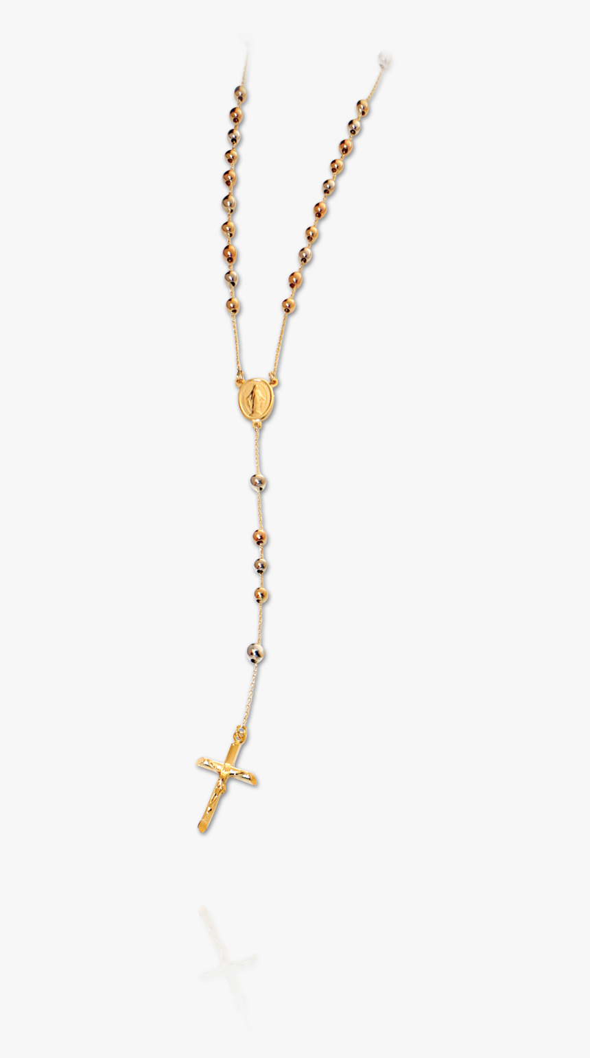 Tri-color Rosary With Plain Beads - Locket