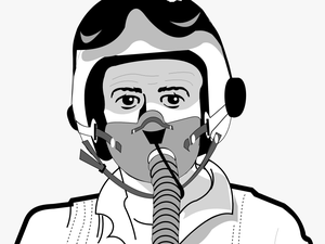 Pilot Drawing Mask - Clipart Black And White Pilot