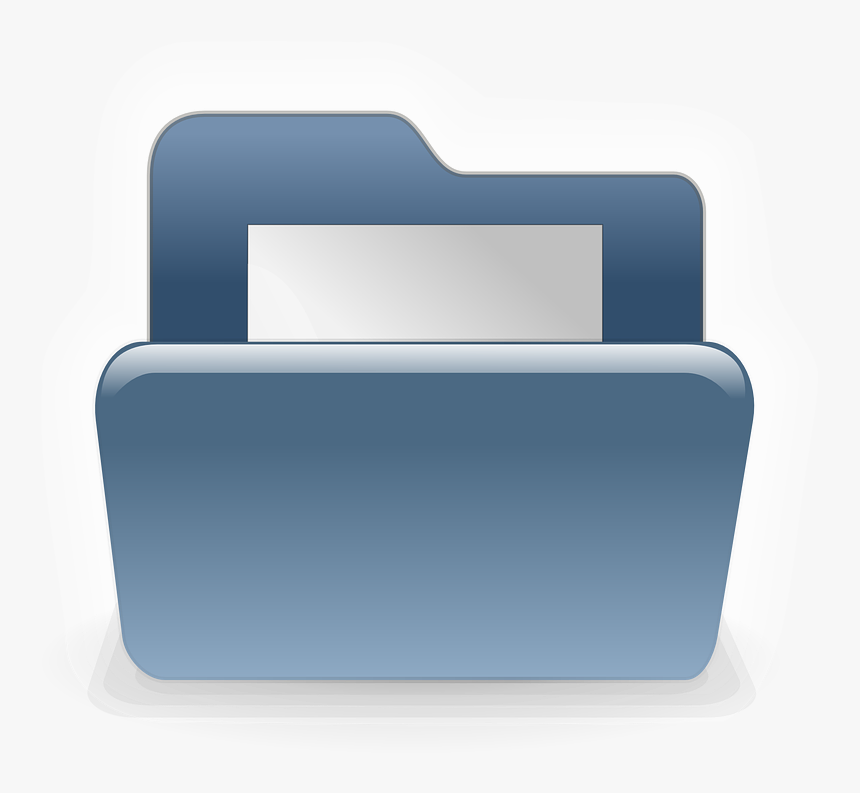 Open Blue Folder Svg Clip Arts -