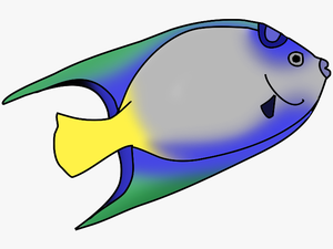 Blue Green Fish - Fish Clipart