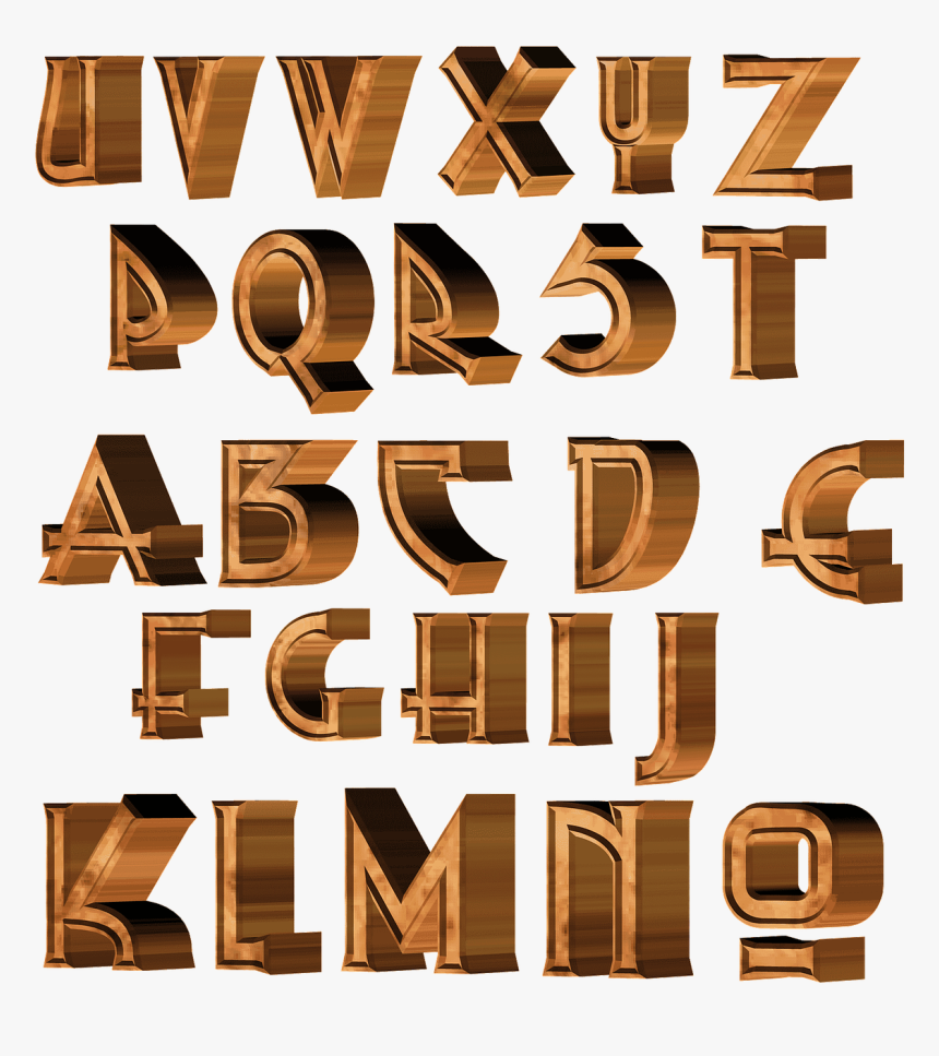 Transparent Clipart Lettre Alphabet - Letras 3d Png