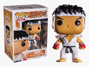 Ryu Street Fighter 5 Png -ryu White Headband Pop Vinyl - Figurine