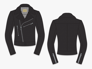 Transparent Leather Jacket Png - Black Leather Jacket Template