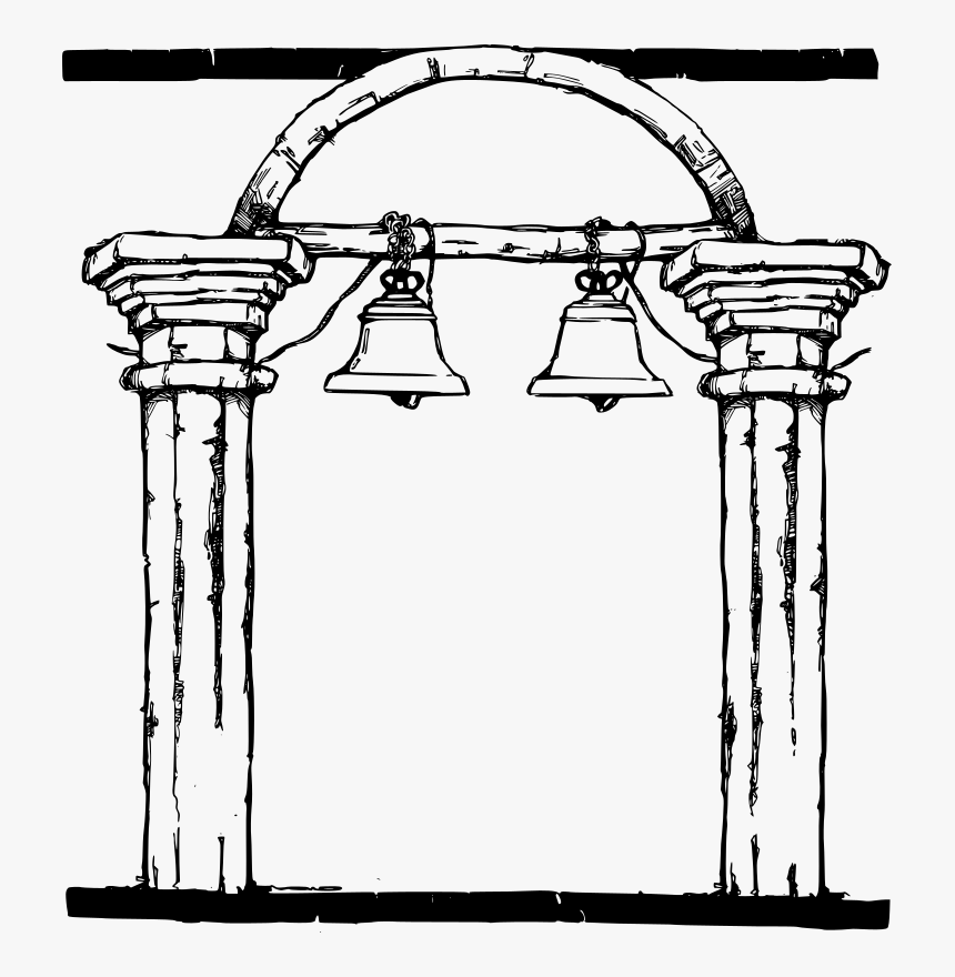Bell Columns Frame - Bell Under An Arch With Columns