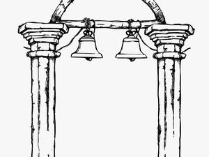 Bell Columns Frame - Bell Under An Arch With Columns