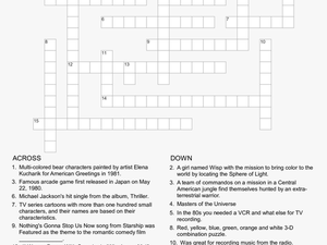 80 S Crossword Puzzle - Famous Actors Crossword Puzzle