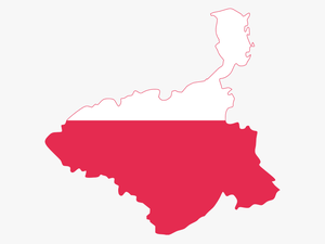 Poland Map With Flag