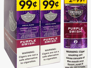 Swisher Sweets Cigarillos Purple Swish Box And Foil - Swisher Sweets Swerve