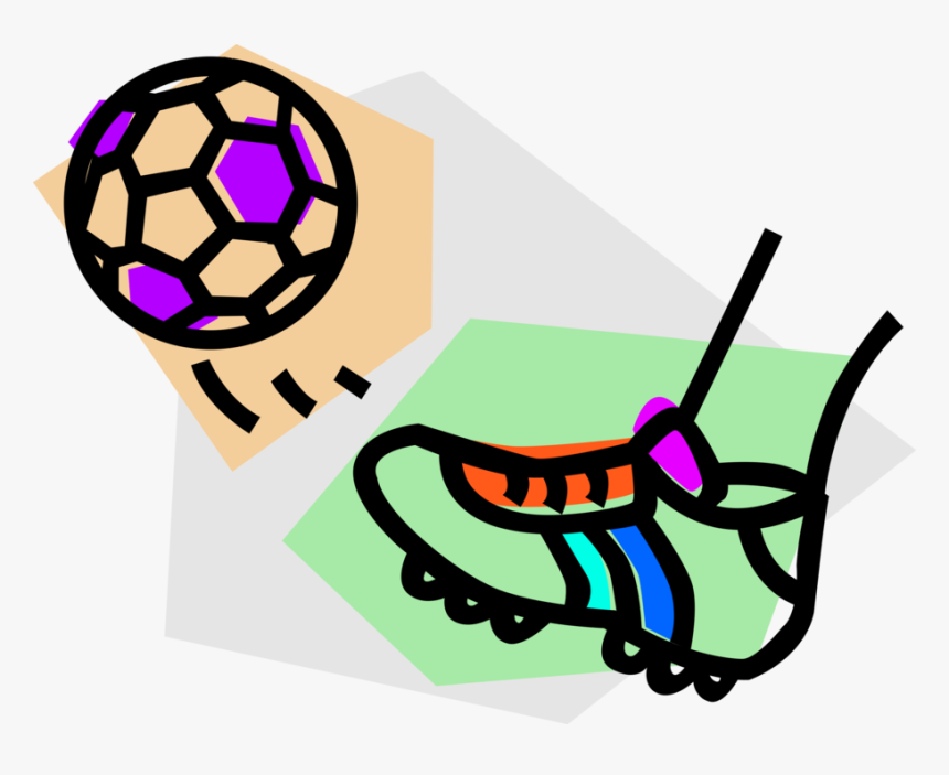 Transparent Soccer Ball And Cleats Clipart - Cartoon Football Boot