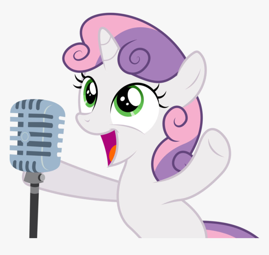 Cartoon Microphone Png -singing Vector Mic - Sweetie Belle Singing