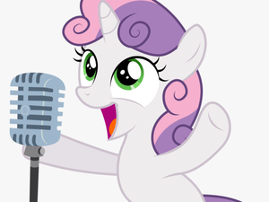 Cartoon Microphone Png -singing Vector Mic - Sweetie Belle Singing