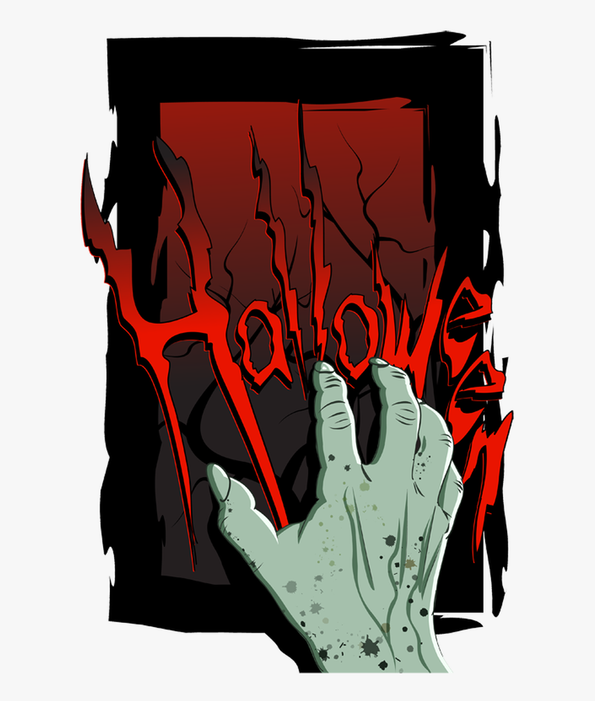 A Bloody Handprint - Scary Hands Image Blank Flyers Halloween
