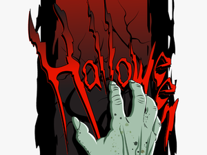 A Bloody Handprint - Scary Hands Image Blank Flyers Halloween