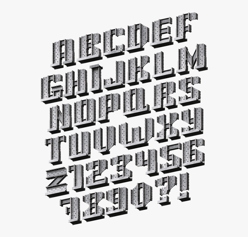 Metal Typesetting Font