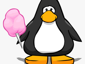 Pink Cotton Candy From A Player Card - Penguin With A Top Hat