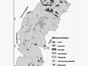 Annual Mineral Produce Worth $ - Industrial Map Of Chhattisgarh